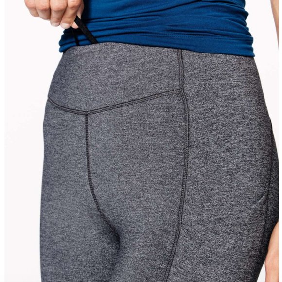 Lululemon Speed Up Crop 21" Heathered Black 12 - Picture 5 of 16